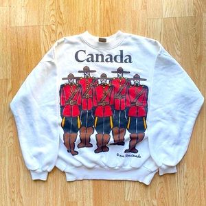 Vintage Marc Tetro Canadian Mountie crewneck, rare and cool find!